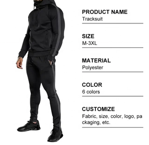 High Quality Custom Logo Hooded Solid Heavyweight Eco-Friendly Men <b>Women</b> Casual Tracksuit for Winter Sports & Gym Fitness - Product Image 6