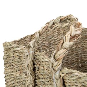 Juego de 4 cestas cuadradas rústicas beige para mesa y suelo, cestas de almacenamiento hechas a mano, venta al por mayor, ecológicas, hechas en Vietnam - Product Image 6