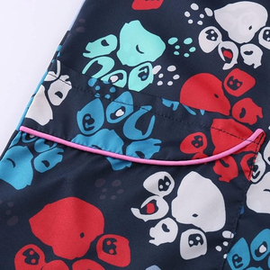 Colorful Animal Paw Print Veterinary Scrub Top Breathable Healthcare Uniform for Vet Techs & Pet Groomers Hospital <b>Nurse</b> Work - Product Image 2