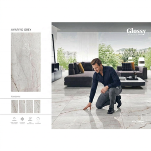 Carreaux de sol en porcelaine brillante de haute qualité 60*120cm poli Alaska Beige 2x4 taille d'exportation utilisation intérieure faite conceptions en céramique de l'Inde - Product Image 5
