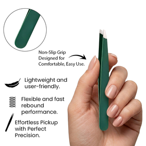 Custom Eyebrow Tweezers Slanted Tip Premium Quality Brow Wholesale Tweezers Precision Hair Removal <b>Tool</b> Private Logo OEM Supply - Product Image 4