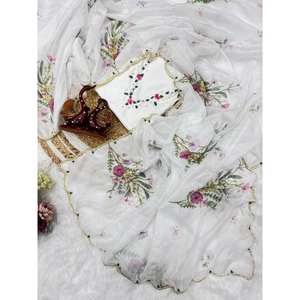 Nouvelle collection de saris floraux tendance, écharpes et châles traditionnels - Product Image 4