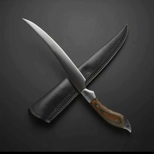 A&M Enterprises Handmade Stainless Steel Fillet <b>Knife</b> Long Curved Multi Color Wood <b>Handle</b> Professional Outdoor Hunting <b>Knife</b> - Product Image 6