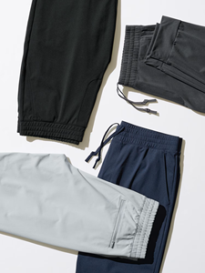 Pantalon de jogging léger en denim non tissé pour homme, taille élastique, décontracté, respirant, séchage rapide, couleur unie, style hiver, avec côtés contrastants - Product Image 4