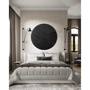 Aqdus Saleem Sheesham Wood Contemporary Wall Art | Handcrafted <b>Round</b> Abstract Design | Wholesale - Product Image 4