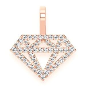 Collar con Colgante de Oro Sólido de 10K, Diseño Geométrico Moderno, Estilo Hip Hop, Diamantes Naturales, Logotipo Personalizado de la Empresa, Estilo Iced Bling, Regalo Unisex - Product Image 5