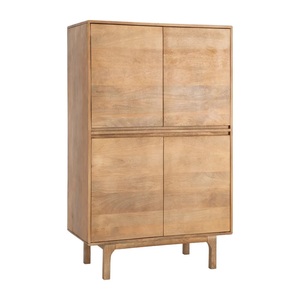 Meuble de salon et de salle à manger moderne en bois massif, écologique, avec 2 compartiments, portes à panneaux plats, garantie 1 an, meubles pour la maison - Product Image 3