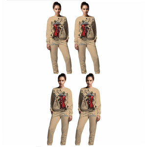 Nuevo Diseño, Conjunto de 2 Piezas para Mujer, Marca Privada, Algodón, Ropa Deportiva Estampada para Mujer - Product Image 6