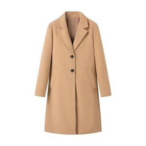 Último Diseño Abrigo Largo de Algodón y Lana con Botón Único y Etiqueta, Chaqueta de Otoño con Cinturón, Elegante y Cálido para Hombre y Mujer, 100% Relleno - Product Image 3
