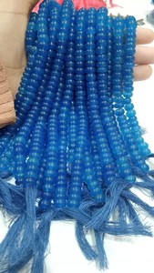 Cuentas de Cuarzo Azul Real en Forma de Rondelle, Lisas, de 6 mm, Vendidas por Hilo de 8 Pulgadas de Largo - Product Image 3
