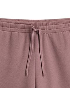 Men Dull Mauve <b>Fleece</b> <b>Shorts</b> Soft Polyester Blend Elastic Waist Eco-Friendly Sustainable Casual Lounge Gym Pants Custom Logo OEM - Product Image 6
