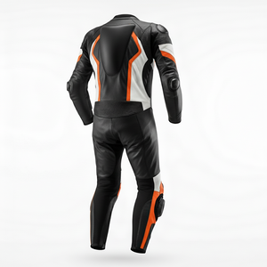 Vestes de moto en cuir véritable pour hommes, tendance, de haute qualité, style racer, avec pantalon, en vente. - Product Image 4