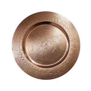 Assiette de service en cuivre finition patinée pour une mise en scène de table traditionnelle, les événements culturels et la décoration de table festive - Product Image 6