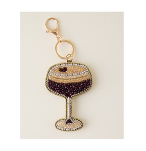 Custom Shape Accepted Keychains Charms for Handbags Wholesale Jewelry Handcrafted Bohemian Beaded Bag Accessories - Product Image 1