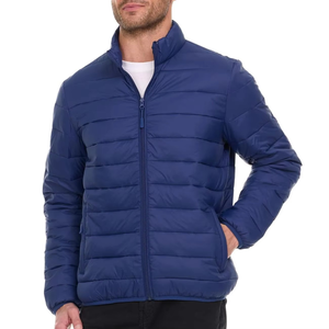 Veste d'hiver matelassée noire personnalisée en gros, légère, coupe-vent et imperméable pour homme, disponible en plusieurs couleurs - Product Image 3