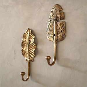 Porte-manteau mural décoratif bohème en laiton, résistant à la rouille, pour portes ou murs - Product Image 1