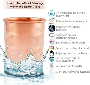 <b>Cold</b> Water Copper Glass Tumbler Refresh Drink Ayurvedic Drinking Water <b>Cup</b> Metal Drinkware Export Supplier - Product Image 1