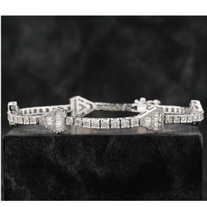 Bracelet cubain en diamant de laboratoire VVS de haute qualité, taille brillant rond, style hip-hop de créateur, bijoux fins, style de luxe - Product Image 3