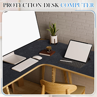 Tapis de bureau en feutre en forme de L étendu, vente en gros d'usine, protège-tapis de souris antidérapant pour bureau et décoration intérieure