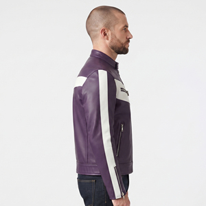 Men's Leather <b>Jacket</b> with Front Zipper Men Multi Zipper Pockets Leather <b>Biker</b> <b>Jacket</b> Boys Stand Collar PU Cowhide <b>Jackets</b> - Product Image 3