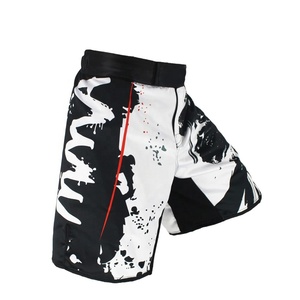 กางเกงขาสั้นกีฬาผู้ชายลายเพ้นท์แบบแห้งเร็วเอวยางยืด - Product Image 1