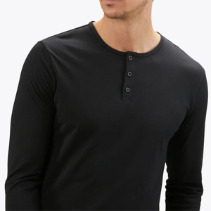 T-shirts pour hommes 100 % coton de haute qualité, couleur unie, coupe classique, manches longues, personnalisables, t-shirts basiques pour hommes - Product Image 2