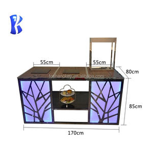 OKEY Hotel Supplies - Mesa de Buffet/Cafetería de Alta Calidad con Cubierta de Mármol Estilo Árabe para Banquetes, con Varios Tipos de Luces LED - Product Image 1