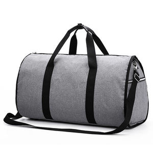 Unisex Pink Gray Oval Sports Duffle Bag with Zipper Closure Multiple Compartments <b>Water</b> Resistant Gym Bag for Workout - Product Image 5
