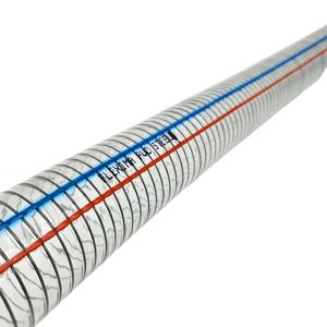 Tuyau flexible transparent en PVC de qualité alimentaire renforcé de fil d'acier pour le transfert de sirop de sucre, de lait et de jus - Product Image 2