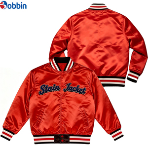 Veste de style universitaire pour équipe de football, vestes de ski en satin, veste bomber en satin, veste de baseball universitaire personnalisée pour hommes - Product Image 4
