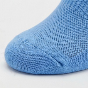 <b>Crew</b> <b>Socks</b> Solid Blue Knitted Breathable Casual Daily Wear Adult Regular Fit - Product Image 6
