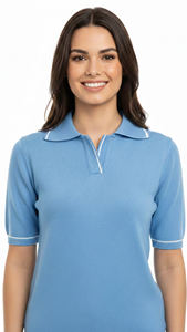 Conjunto de Pantalones Casuales y Camiseta Polo de Manga Corta para Mujer, Corte Ajustado, Color Sólido, Cuello con Solapa, Estilo Informal para el Día a Día - Product Image 6