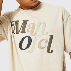 เสื้อยืดพิมพ์ลายพัฟฟ์ สตรีทแวร์ผู้ชาย ราคาดีที่สุด ผลิตจากผ้าฝ้าย 100% เสื้อยืดพิมพ์ลายพัฟฟ์ ทรงไหล่ตก สำหรับผู้ชาย - Product Image 3