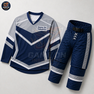 Wholesale Sports Jersey Matching Pants Athletic Uniform Performance Apparel OEM Private Label Custom Ice Hockey Teamwear Set - Product Image 4