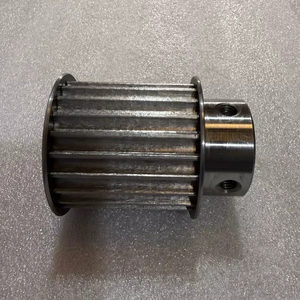 พูลเลย์ไทม์มิ่งขนาด 22T 8M ความกว้างสายพาน 50 มม. วัสดุเหล็ก ความกว้างสายพาน 40 มม. พร้อมหน้าแปลนเคลือบดำ EN8 - Product Image 2