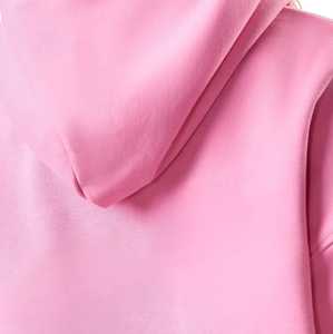 เสื้อฮู้ดสีชมพูอ่อนสำหรับผู้หญิง ผ้าฟลีซ แขนยาว สไตล์ลำลอง สตรีทแวร์ ทรงหลวม สัมผัสนุ่ม ใส่สบายทุกวัน - Product Image 6