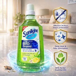 น้ำยาทำความสะอาดพื้นซันไลท์ ไบโอชิลด์ ยูซุ เลมอนแอนด์เลมอนกราส 1 กก. x 12 ขวด - Product Image 6