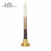Porte-bougie cylindrique moderne en laiton doré, fait main, durable, style minimaliste, pour bougies chauffe-plat et votives, idéal pour Noël et la maison
