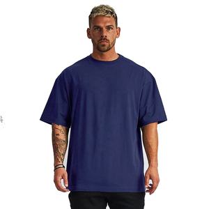 T-shirts surdimensionnés pour hommes 100% coton coupe ample avec petite épaule tombante broderie personnalisée chemises Streetwear conception vierge - Product Image 5