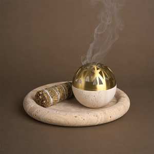 Quemador de incienso de latón al por mayor con diseño de estrella y elegancia sofisticada para una experiencia aromática tranquila - Product Image 5