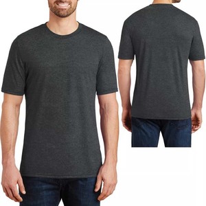 T-shirts noirs personnalisés pour hommes, manches courtes, col rond, 100 % coton peigné, logo frontal, style formel, coupe ample, anti-boulochage, été - Product Image 5