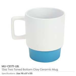 12 oz Ceramic Mugs with Bottom Clay Matte Finish - Product Image 6