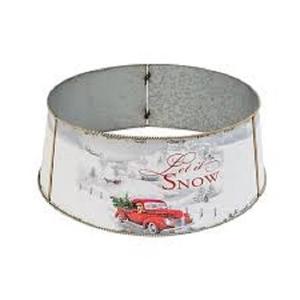 Falda para Árbol de Navidad de Mesa, de Metal Galvanizado, con Diseño de Flores Audaces, Ecológica, Fácil de Instalar - Product Image 4