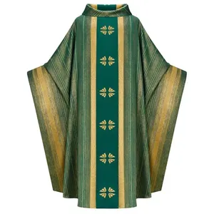 Traje de Sacerdote, Vestimenta de Oración, Casulla y Estola Estampadas para Obispo, Túnica Larga de Sacerdote Cristiano para Hombres - Product Image 2