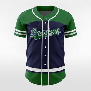 Professional Breathable Sublimated Baseball Jersey Full Button Custom Print Team Uniform for High School Sports - Product Image 2