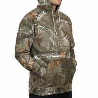 Hoodie Kamuflase Pria Lengan Panjang Motif Cetak Bahan Polyester Bernapas untuk Berburu