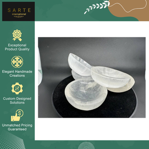 Indian Supplier Selling Top Quality Handmade Polished Eco-Friendly Natural Selenite Healing <b>Crystal</b> Bowl at Low Market Price - Product Image 3