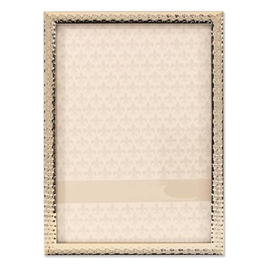 Contemporary Stippled Gold Photo <b>Frame</b> Precision Pearl Beaded Inset <b>Border</b> <b>Picture</b> Holder - Product Image 1