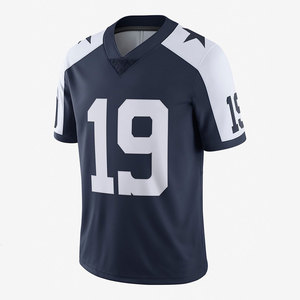 เสื้อฟุตบอลอเมริกันชาย แขนสั้น คอวี เบอร์ 19 ปรับแต่งได้ ระบายเหงื่อ โพลีเอสเตอร์ ชุดกีฬาสำหรับผู้ใหญ่ - Product Image 4