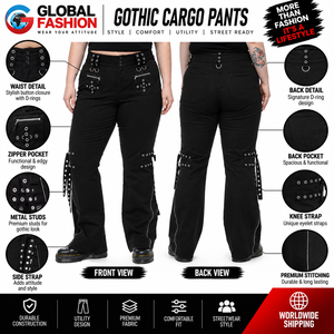 Pantalon de mode gothique pour homme, nouveau style, unisexe, style gothique ample, poche utilitaire, pantalon personnalisé - Product Image 5